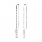 Cercei argint lungi cu lant si perle naturale DiAmanti SK20208E-G